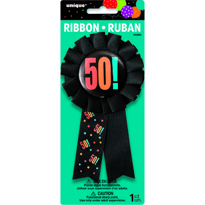 50 Birthday Cheer Award Ribbon Pk 1