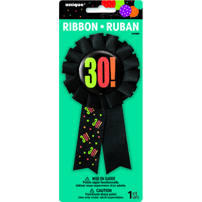 30 Birthday Cheer Award Ribbon Pk 1 