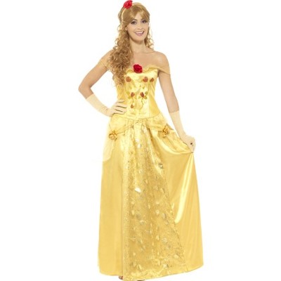 Adult Woman Golden Princess Costume (Large, 16-18)