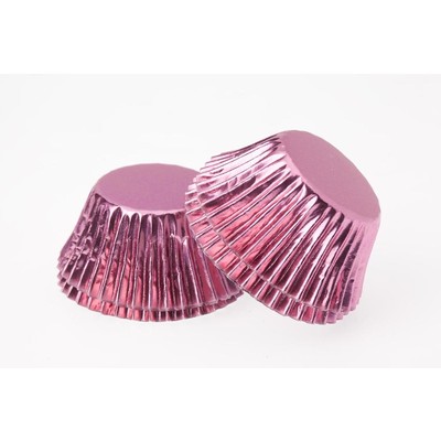 Pink Foil Mini Cupcake Cases Pk 30