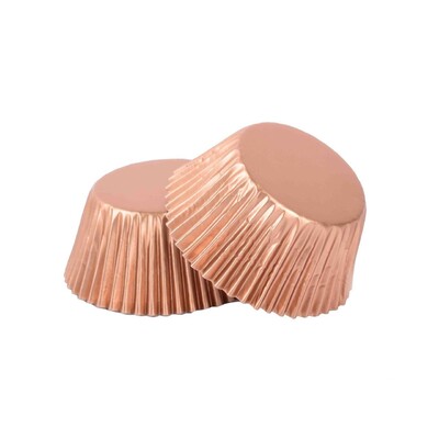 Mini Rose Gold Foil Cupcake Cases Pk 20