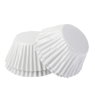 Large White Foil Cupcake Cases Pk 20
