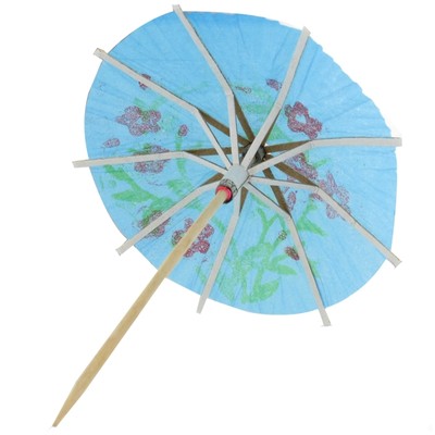 Cocktail Parasol Umbrella Picks Pk100 (Assorted Designs)
