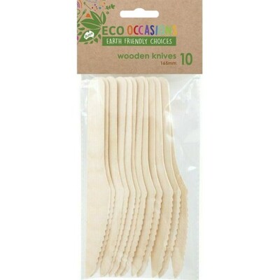 Wooden Knives (165mm) Pk 10 