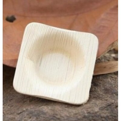 Eco Palm Leaf Square Dip Sauce Bowl 6cm (Pk 25)