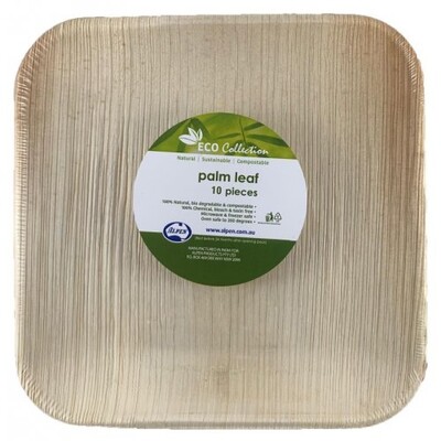Eco Palm Leaf Square Plates (8in.) Pk 10