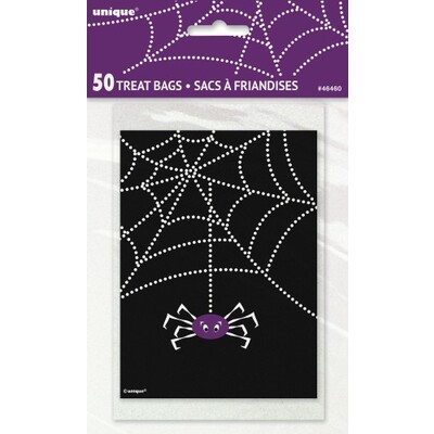 Halloween Spider Web Party Treat Bags (15x10cm) Pk 50 