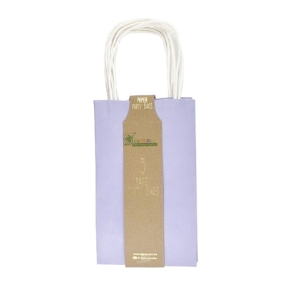 Lavender Paper Party Loot Bags 21x13x8cm (Pk 5)