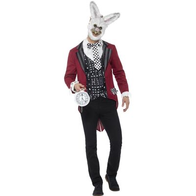 Deluxe Adult White Rabbit Costume (Medium, 38-40in) Pk 1