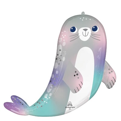 Under The Sea Seal Foil Supershape Balloon 76x71cm