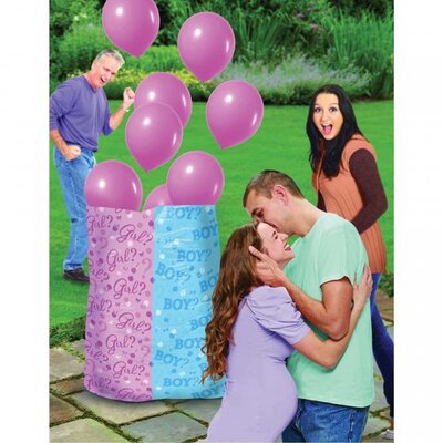 Gender Reveal Balloon Kit (Bag + 8 Balloons) Girl Pk 1