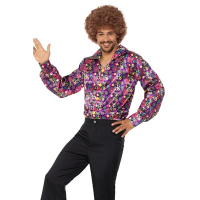 Adult Male 60's Psychedelic CND Costume Shirt (Medium)