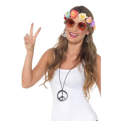 Adult Hippie Festival Costume Accessories Kit