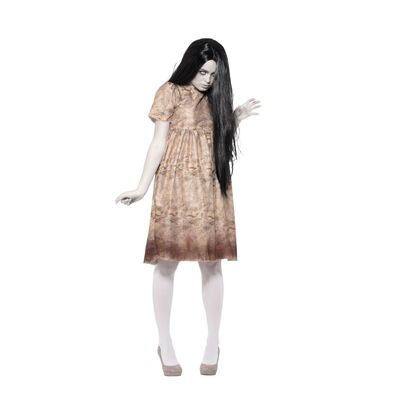 Adult Evil Spirit Dress & Wig Costume (Small, 8-10)