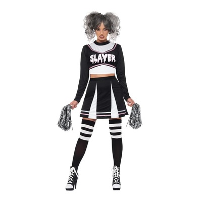 Adult Gothic Cheer Leader Halloween Costume (Medium, 12-14)
