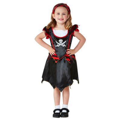 Toddler Pirate Skull & Crossbones Costume (Medium, 3-4 Yrs) Pk 1