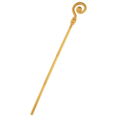 Crozier Bishop Gold Plastic Staff (118cm) Pk 1 