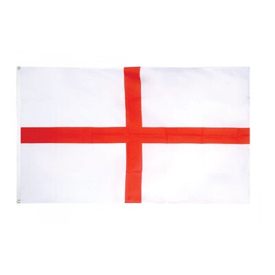 England St George Cross Fabric Flag 150cm x 90cm | English National Flag Decorative Banner with Eyelets