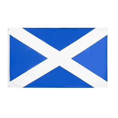 Scotland St Andrew Cross Fabric Flag | 150cm x 90cm Decorative Banner with Eyelets