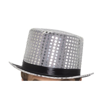 Silver Sequin Top Hat Pk 1