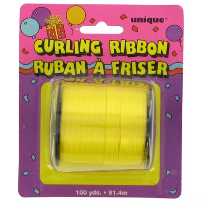 Ribbon Curling 100Yds 5mm Yellow Pk1 