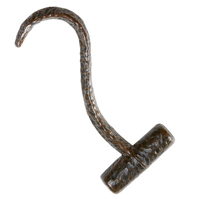 Plastic Metal Look Hook 24cm - Hammered Metal Effect Halloween Costume Prop