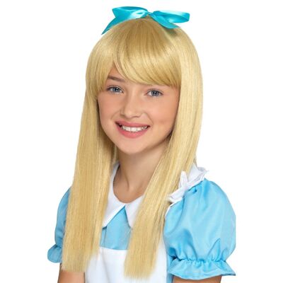 Child Long Blonde Wonderland Princess Wig Pk 1