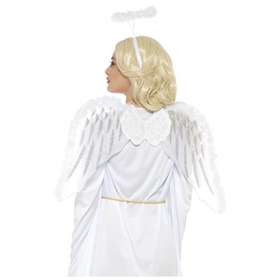 Christmas Pure Angel Costume Set - White Wings & Halo Only Pk 1