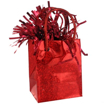 Balloon Weight Giftbag Prismatic Red Pk1 