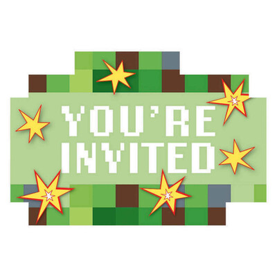 TNT Party Invitations Pk 8