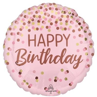 Pretty Pink Happy Birthday Foil Balloon 43cm 