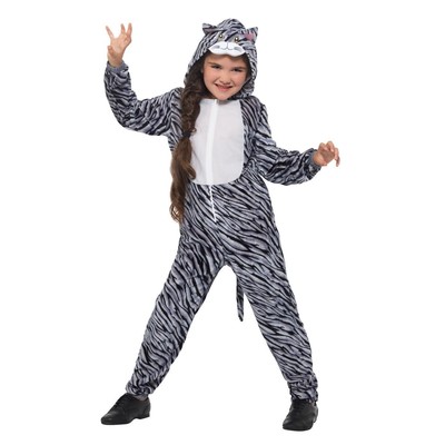 Child Tabby Cat One Piece Suit Costume (Large, 10-12 Years)