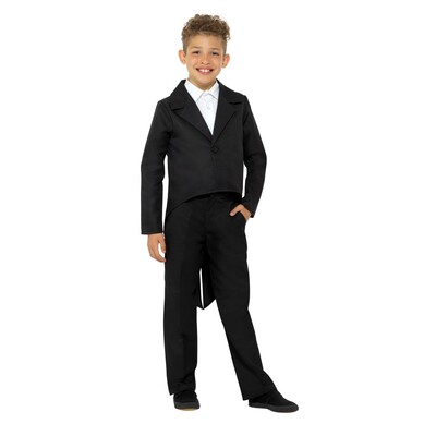 Child Black Tailcoat (Medium, 7-9 Years)