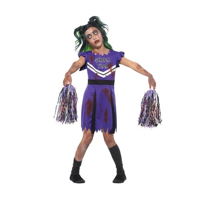 Child Dark Cheerleader Halloween Costume (Large, 10-12 Years) Pk 1