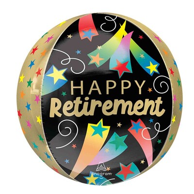Happy Retirement Orbz Foil Balloon 38cm