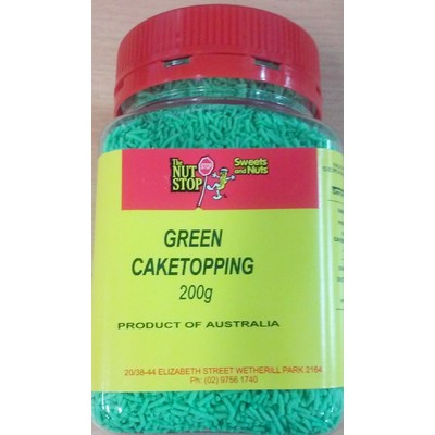 Green Cake Topping Sprinkles 200g