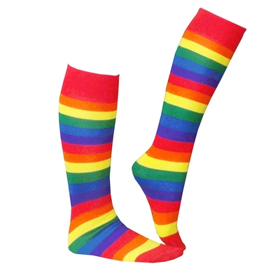 Rainbow Pride Knee High Stripe Socks (One Size)