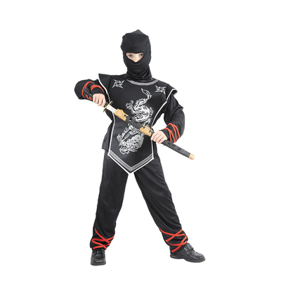 Child Silver Ninja Warrior Costume (Large, 130-140cm)