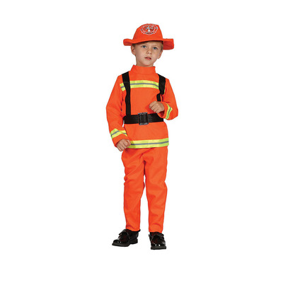 Toddler Fireman Firefighter Costume (Small, 80-92cm)