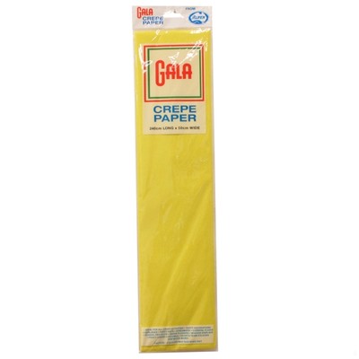 Crepe Paper Gala 240x50cm Canary Yellow Pk1 