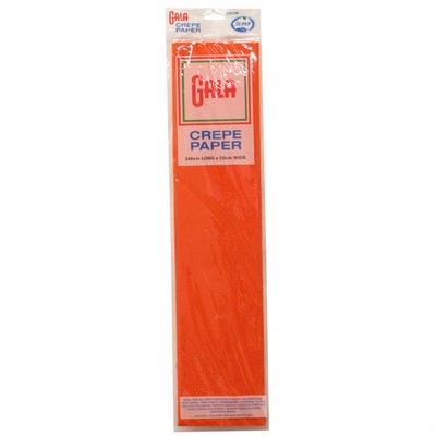 Crepe Paper Gala 240x50cm Orange Pk1 
