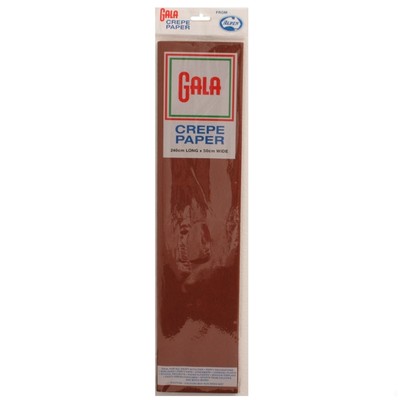 Crepe Paper Gala 240x50cm Dark Brown Pk1 