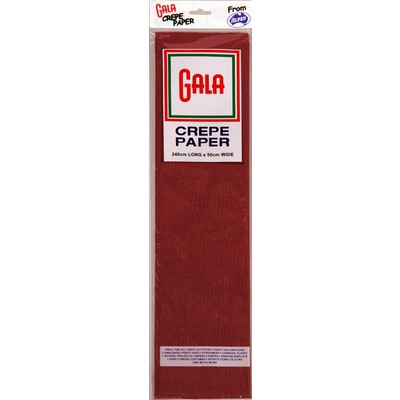 Crepe Paper Gala 240x50cm Maroon Pk1