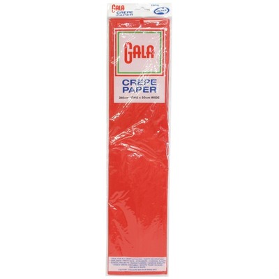 Crepe Paper Gala 240x50cm Scarlet Red Pk1 