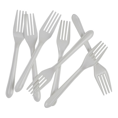 White Plastic Forks (Superior) Pk 50 
