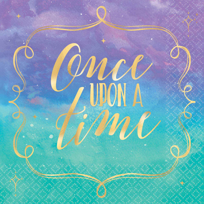Disney Princess Once Upon A Time 2Ply Beverage Napkins (Pk 16)