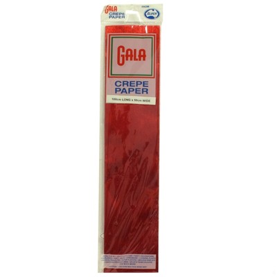Crepe Paper Gala 100x50cm Metallic Red Pk1 