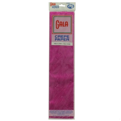 Crepe Paper Gala 100x50cm Metallic Cerise Hot Pink Pk1 