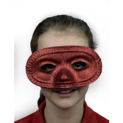 Red Glitter Mask Pk 1 