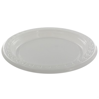 White Plastic Plates - Small Economy 17cm Pk 50 